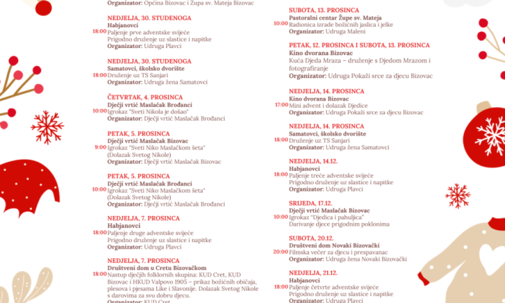 Advent 2025. - Program