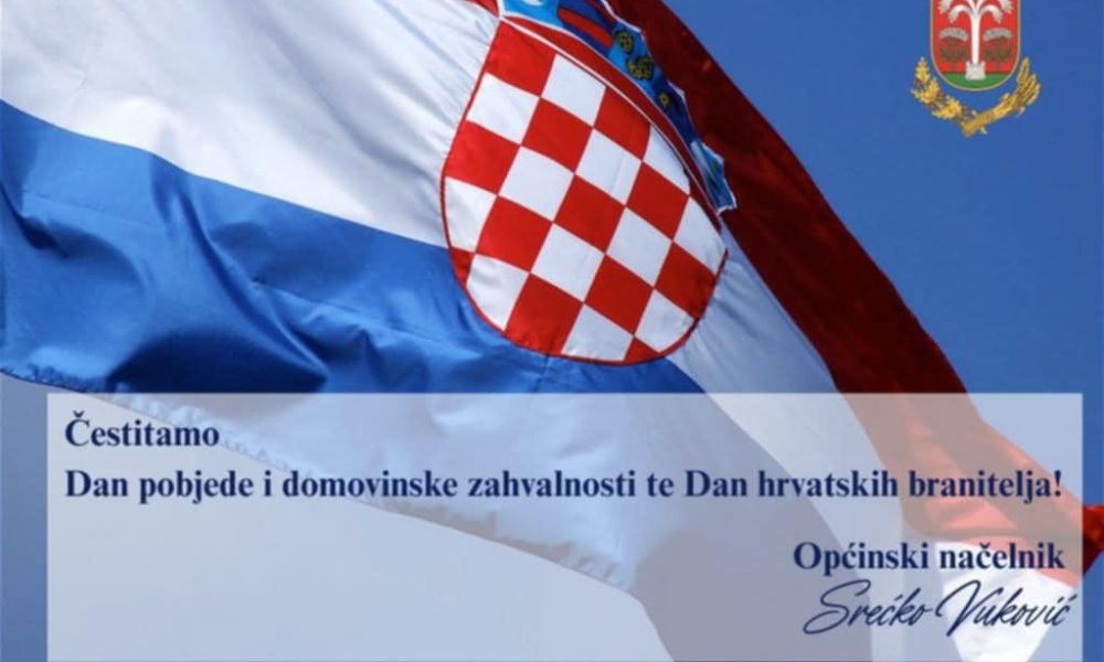 čestitka srećka vukovića povodom domovinske zahvalnosti