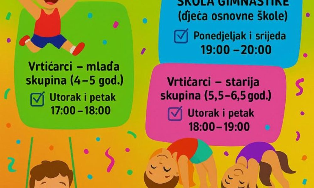 plakat upis na gimnastiku 2025