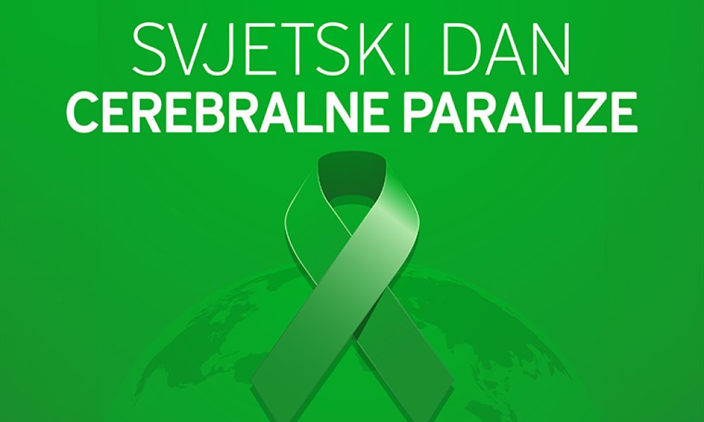 World Cerebral Palsy Day design template good for celebration usage. green ribbon flat design. ribbon design. flat design. vector eps 10.
